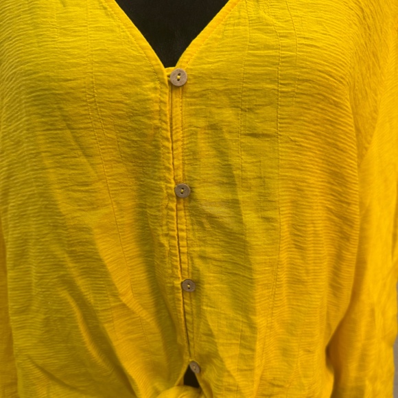 💛 Mango Oversized V-Neck Blouse – Size 6 - Picture 2 of 9